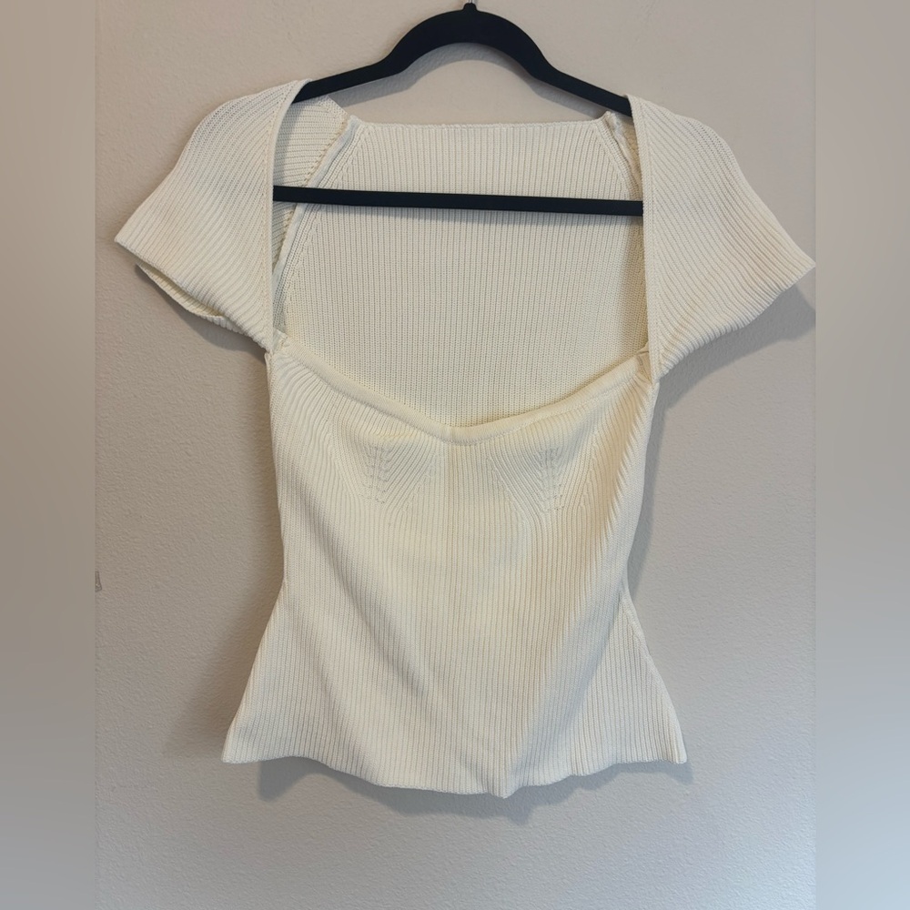 Dazy Elegant Cream‎ Women's Blouse